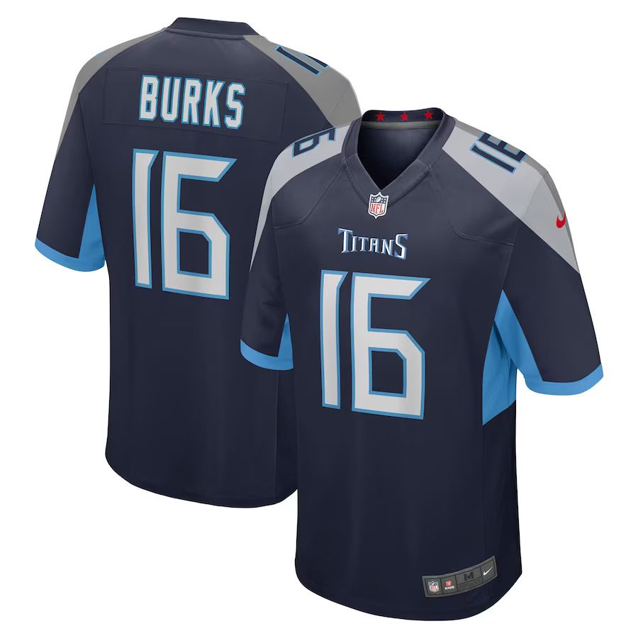 Men Tennessee Titans #16 Treylon Burks Nike Navy Player Game NFL Jersey